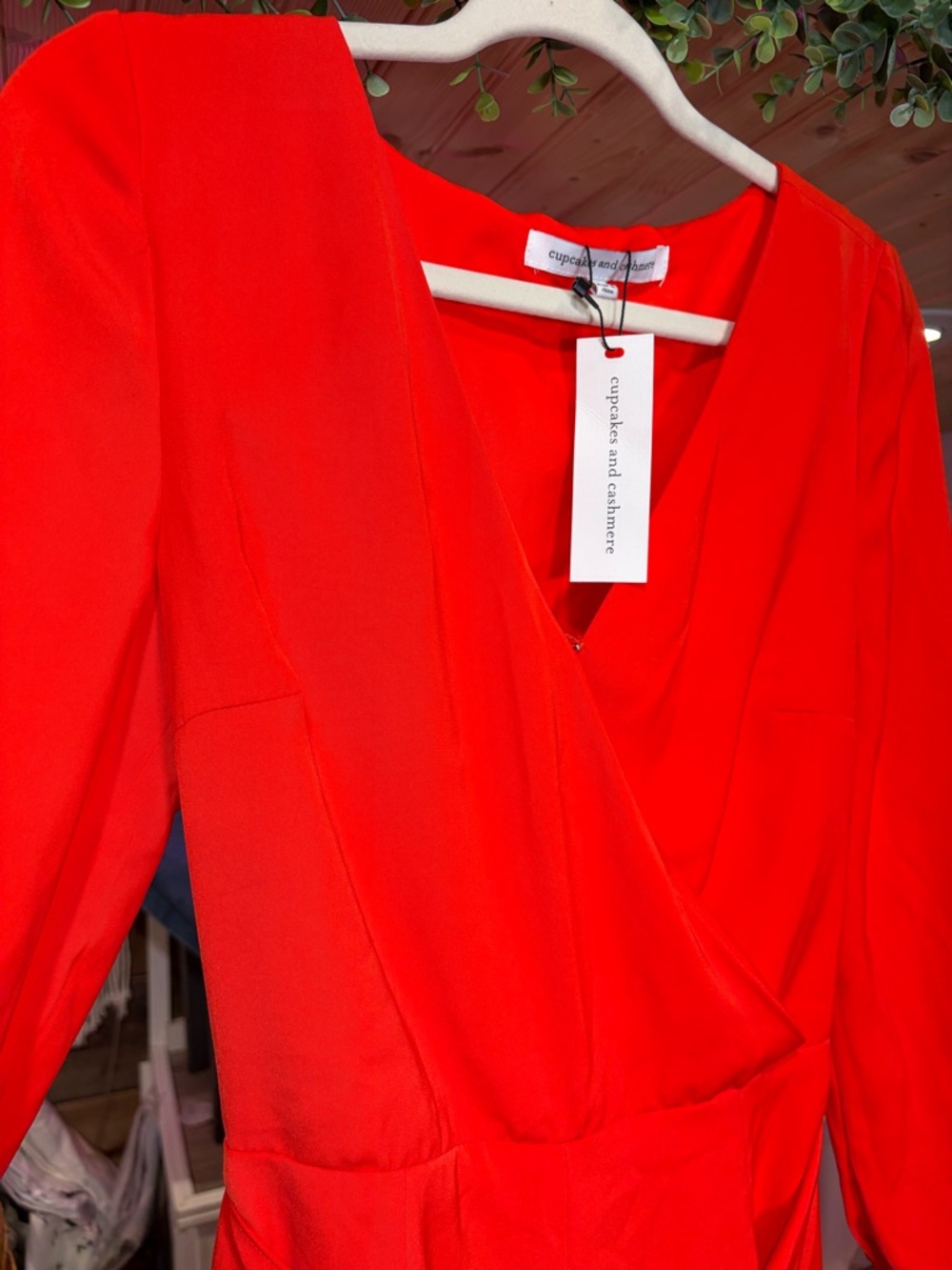 Gorgeous vibrant satin wrap tie romper ballon sleeves lined NWT - Picture 10 of 13